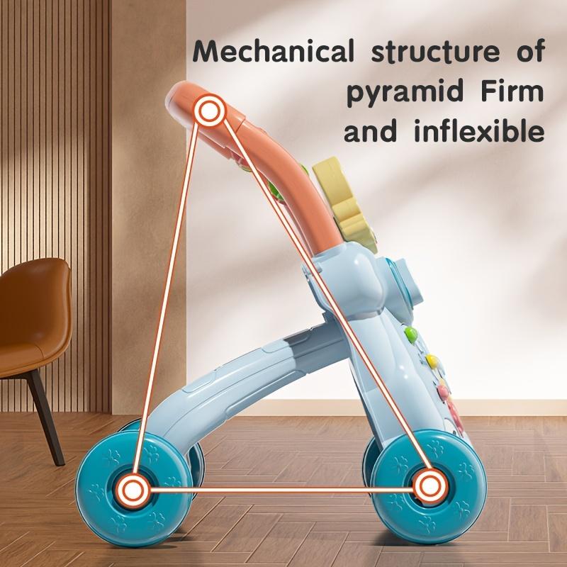 Детская каталка-толкатель для мальчиков, девочек, интерактивная развивающая игровая панель, ходунки «сиди-стой» с распознаванием животных/предметов, детский игровой центр