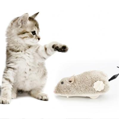 Игрушка для кошек Заводные Симуляция Мышей Без Батареек Прочная Для Домашних Кошек Поднимает Настроение Снимает Скуку Интерактивные Плюшевые Игрушки Товары для Питомцев