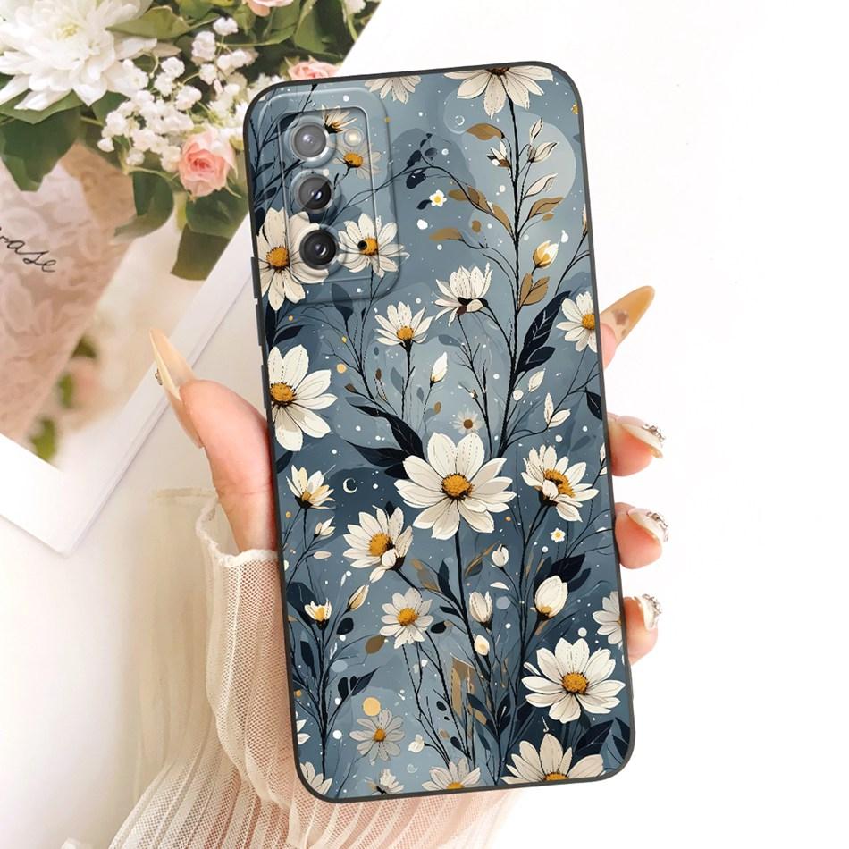 Для Samsung Galaxy S20 S20+ S20FE Милый Чехол-Телефон с Кошкой и Цветами Для Samsung S 20 S20 FE 4G 5G Ударопрочный Мягкий Силиконовый Бампер