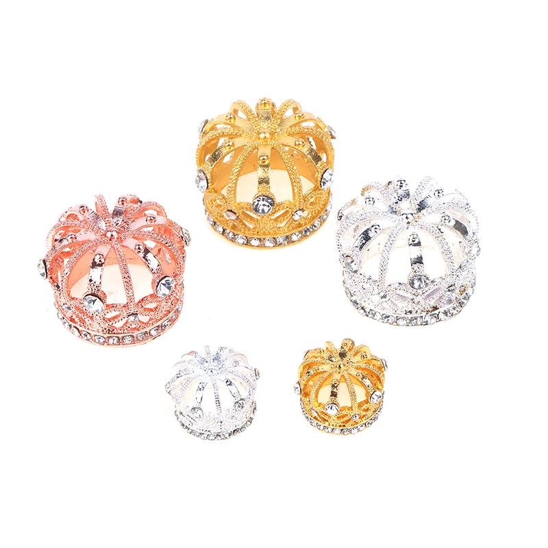 Dollhouse Miniature Gold Silver Bronze Mini Metal Alloy Crown Models Dolls Toys
