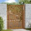 VidaXL Garden Gate Steel Weatherproof Design Traces, Fence Gate, Outdoor Gate, Metal Gate, 4100985