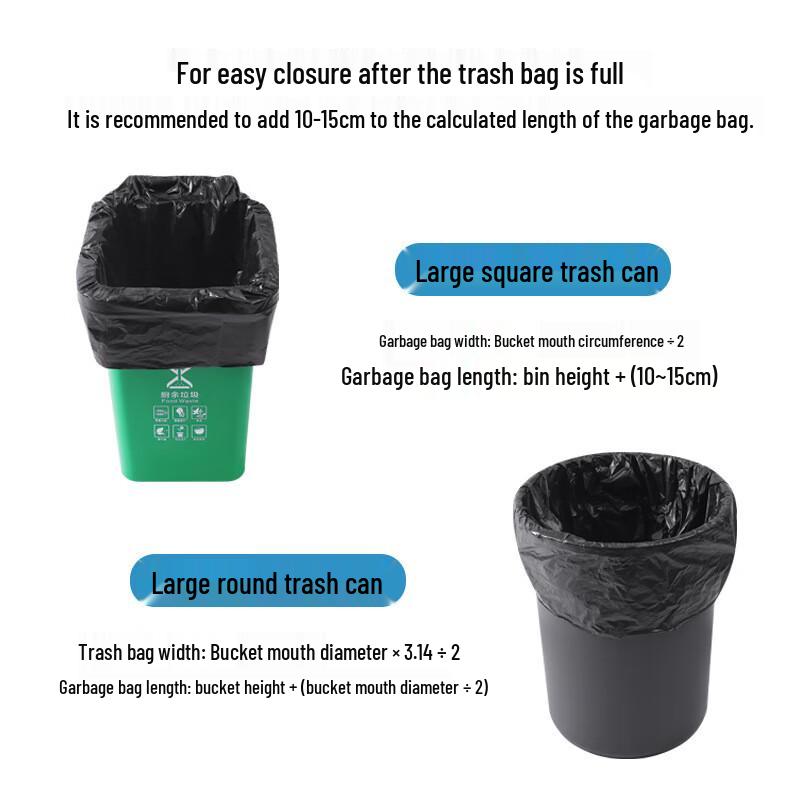 Commercial Heavy-Duty Black Garbage Bags
