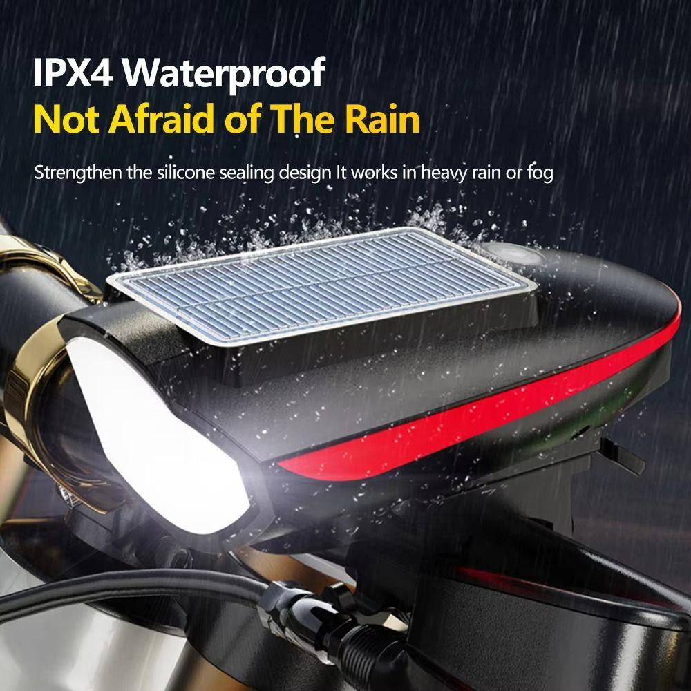 3 Modes Solar Bicycle Light Waterproof Night Riding Lamp LED Bike Front Lamp Balance Bicycle