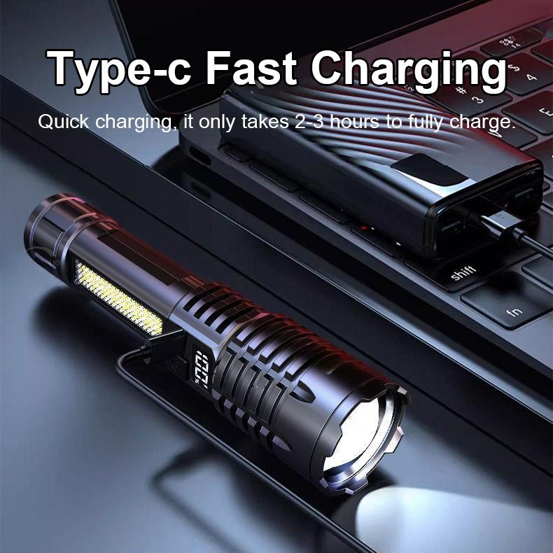 9900LM высокомощные светодиодные фонарики со встроенным аккумулятором 18650, аварийный фонарик, мощный рыболовный фонарь