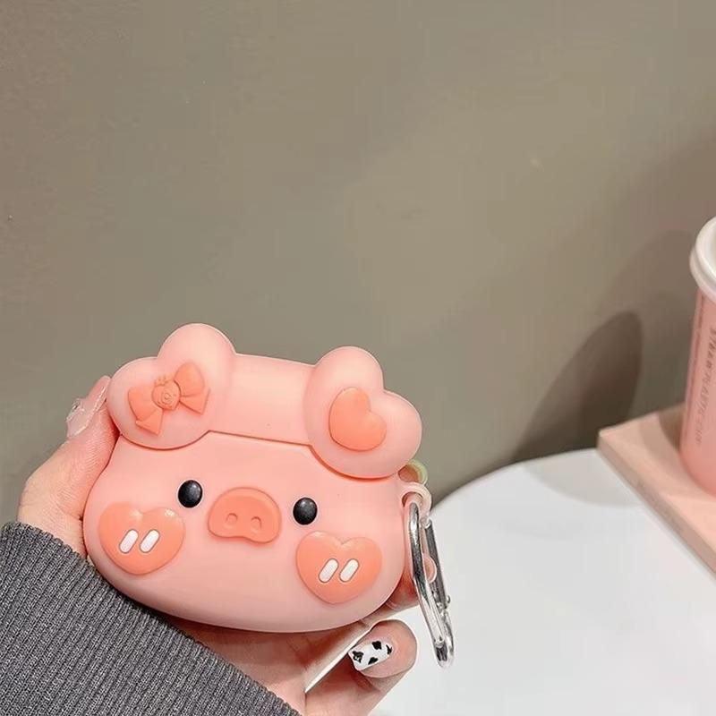 Для AirPods 4 3 2 1 Pro Pro2 Чехол для наушников 3D Милый Мультяшный Силиконовый Защитный Бокс для наушников с Подвеской Чехол
