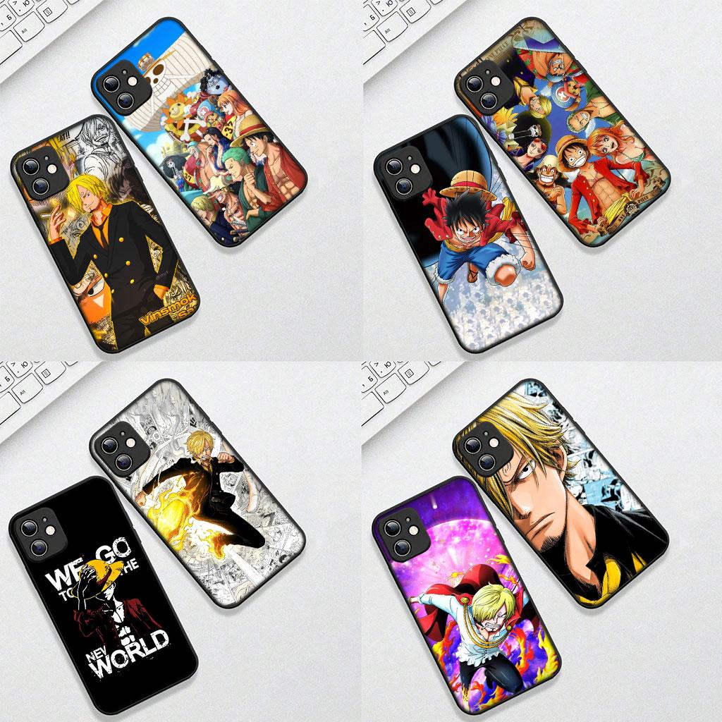Cover for Apple iPhone 17 16 14 15 Pro Max Plus 15+ 16E XR ProMax Air + Phone Case Cartoon Sanji One Luffy Piece Roronoa Zoro