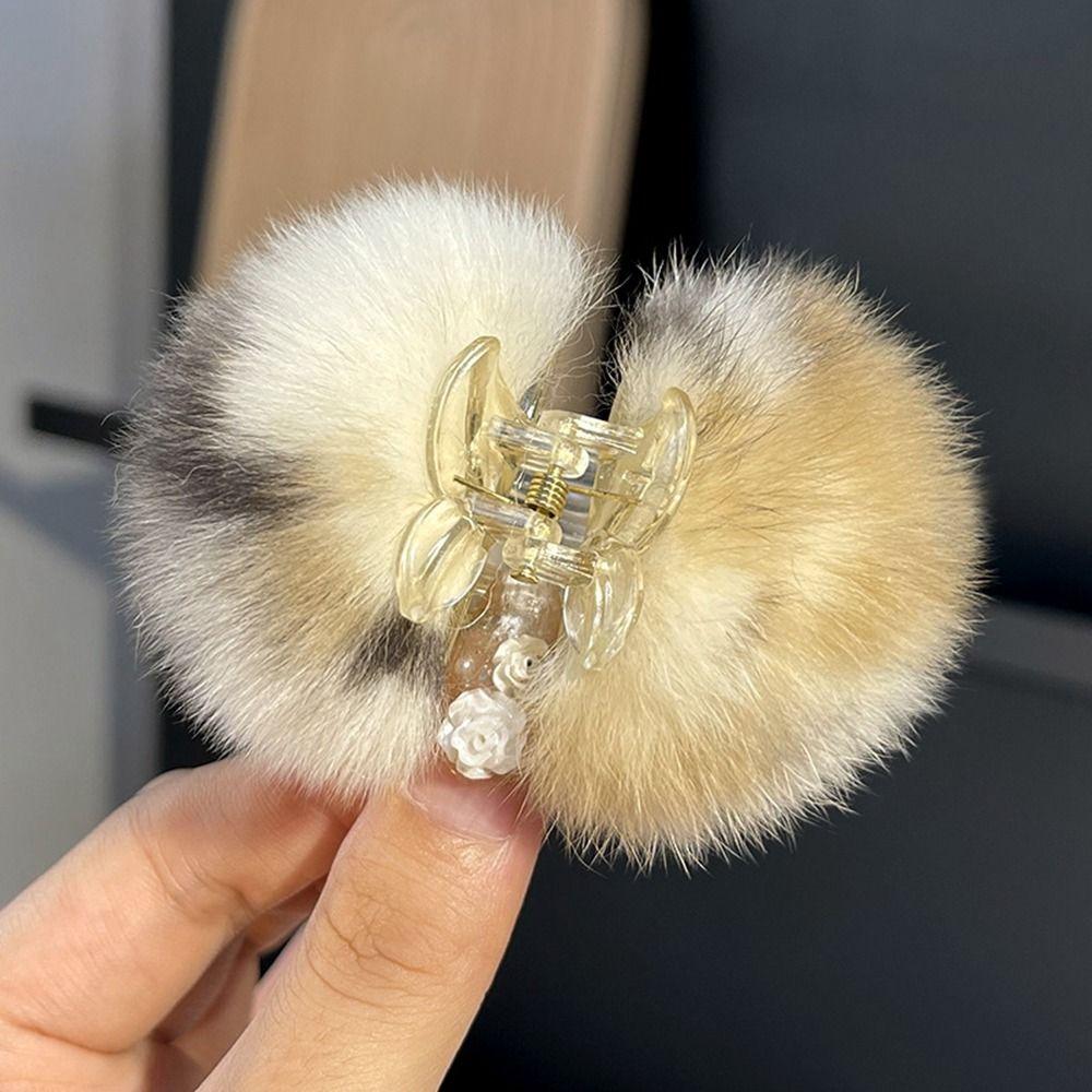 И Зимняя Женская Заколка для Волос Корейский Стиль Зажим для Волос Плюшевая Заколка для Волос Маленькая Заколка Детский Головной Убор