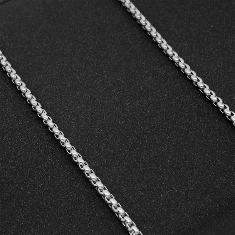 50/55/60/65/70/75/80/90 см Длина Нержавеющая сталь Цепь Карабины 3 мм Диаметр Простые Цепи Ожерелье Для Мужчин Вечеринка