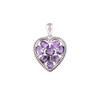 Sterling Silver Citrine Heart Necklace Pendant, charm jewelry