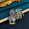 Классические Винтажные Женские Мужские Средний Дизайн Букет из Куриц Хрустальные Броши Значки Унисекс Изысканные Бутиковые Декоративные Булавки Пряжка