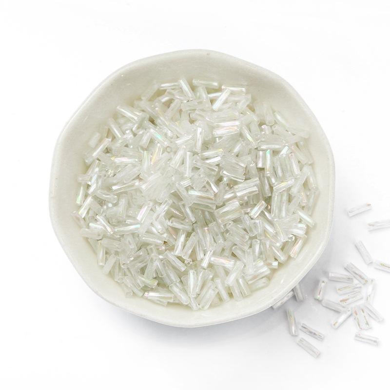 300 шт. 2x6 мм спиральные трубчатые бусины, аксессуары для одежды, изготовление платьев, сделай сам, спиральные стеклянные бусины для изготовления ювелирных изделий, браслетов, стекляруса, крутые трубчатые бусины