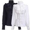 Pirate Blouse Ruffled Shirt Womens White Long Sleeve Victorian Blouse Womens Gothic Lolita Shirt