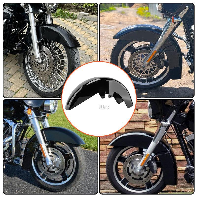 Переднее крыло мотоцикла для Harley Touring Road King Electra Glide 1989-2013 Защитная крышка грязевика Брызговик Глянцевый черный