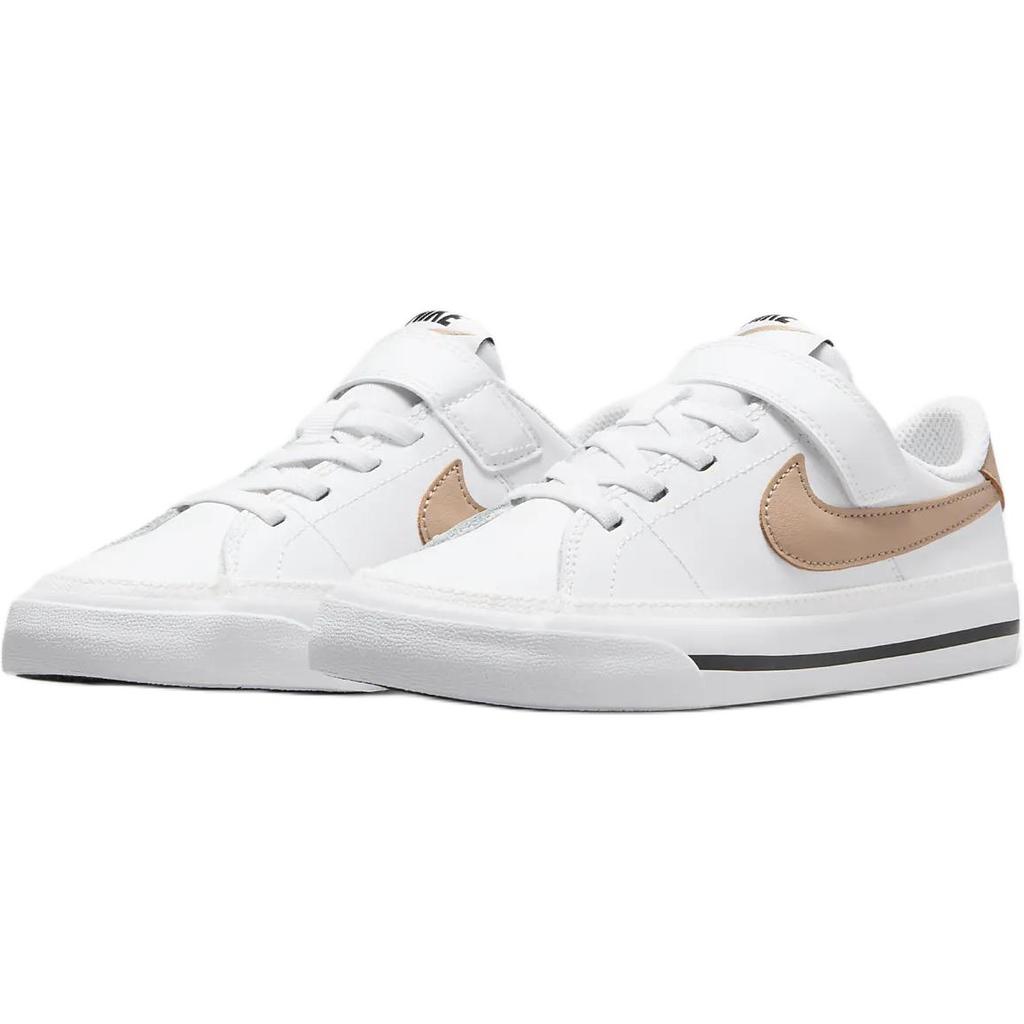 Nike Court Legacy Comfortable Slip Resistant Abrasion Resistant Low top Kids' Skateboarding Shoes White DA5381-126