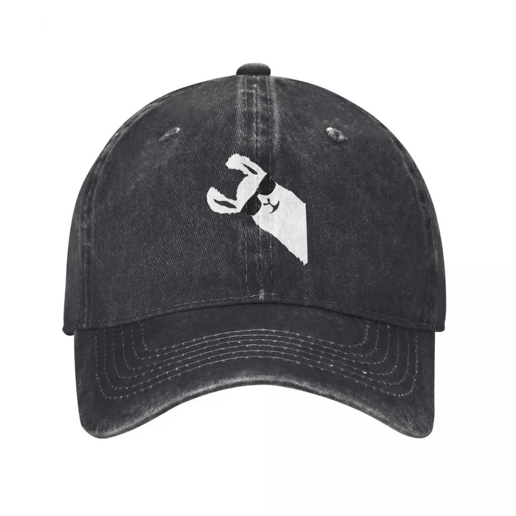 Funny Llama Alpaca Fashionable Glasses denim Hat Durable for All Seasons Women Hat Baseball Cap Men