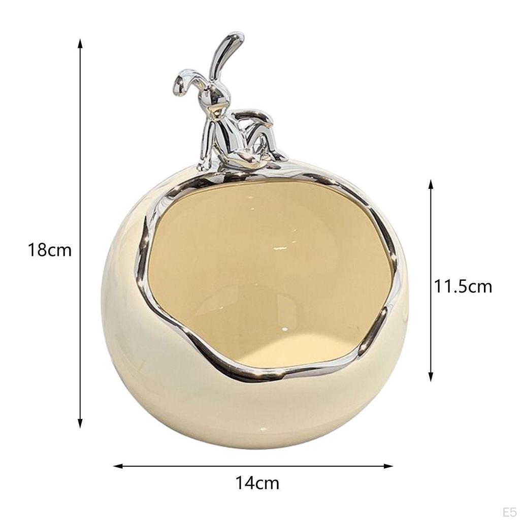 Ceramic Bunny Storage Box for Home and Office Decor