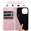 For iPhone 15 Pro Max Case RFID Blocking Wallet PU Leather Flip Phone Cover