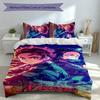 3pcs Custom Name Demon Slayer Tanjiro Kamado Set,Includes 1 Duvet Cover and 2 Pillowcases,All-season Bedroom Decor