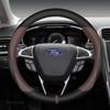 Carbon fiber Car j285 Steering Wheel Cover For Ford Focus F150 Mondeo Fiesta Kuga Edge Ecosport Explorer Escape Fusion Ranger Taurus