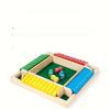 Colorful Wooden Four-Sided Number Folding Board Game Interactive Dice Card Game for Toddlers, Develops Fine Motor Skills Cognitive Abilities,