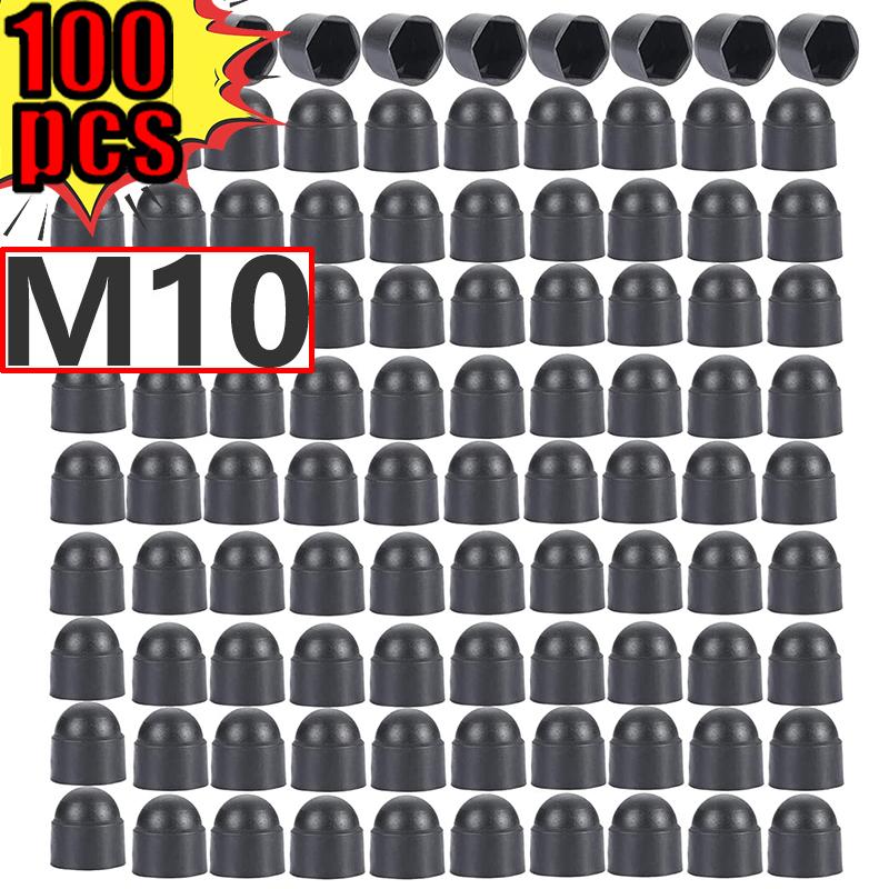 100 шт. Шестигранная гайка-болт, защитные колпачки-крышки купольной формы, защита от открытых пластиковых колпачковых гаек, M6 M8 M10 M12 для автомобиля, мотоцикла