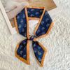 New Luxury Narrow Short Silk Scarf for Woman Skinny Scarves Paisley  Hairband Small Bag Tie Hangbag Handle Ribbon Kerchief