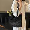 Summer Mesh Knitted Fashionable and Casual Beach Bag Travel Tote Commuter Bag Vacation Shopping Handbag Women Daily Use AVE