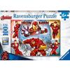 Puzzle 100 pièces XXL, Le puissant Iron Man / Marvel Avengers, 00013377, A partir de 6 ans, Ravensburger, MARVEL HEROS