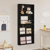 Magazine Shelf 2 pcs Black Oak Effect 60 x 12 x 70 cm