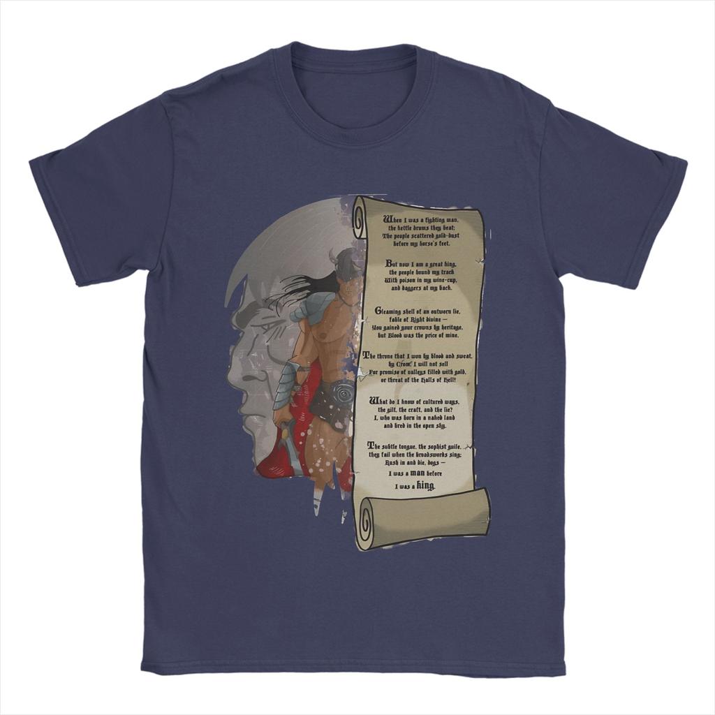 Conan The Barbarian T Shirts for Unisex Cotton Creative TShirt Round Collar Tees Short Sleeve Clothing Plus Size