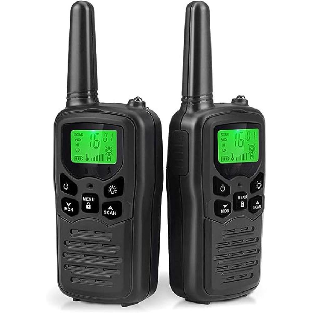 2 комплекта раций дальнего действия для взрослых с 22 каналами FRS, семейная рация со светодиодным фонариком и ЖК-дисплеем VOX для пеших прогулок и походов