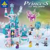 KAZI Girls Building Blocks, Snow Castle, Princess, Small Particles Assembled Building Blocks, Children's Toys, 8-in-1 Gift Set