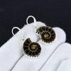 Natural Ammonite Gemstone 925 Sterling Silver Earring, Boho Silver Jewelry Dangle Earrings, Gifts For Thanksgiving Gifts For Her