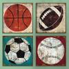 Винтажный американский футбол, футбол, бейсбол, баскетбол, холст, картина, настенное искусство, ретро-постеры, печать, подростковая детская комната, украшение для дома
