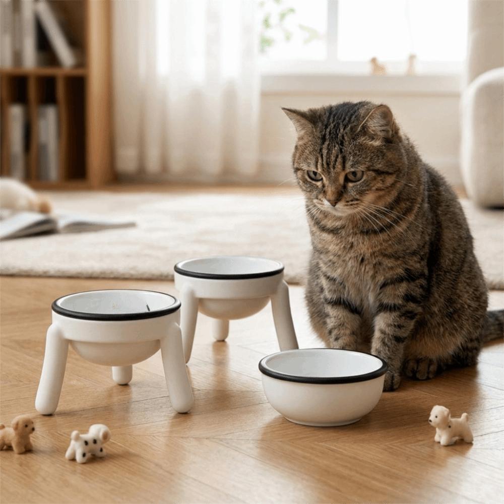 Подставка для кормушек с приподнятым дном для защиты шеи, 3D-печать, стойка для мисок для собак и кошек
