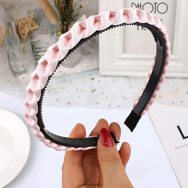 Плетеная повязка на голову для женщин и девочек, эластичные повязки для волос, нескользящие, модные, плетеные, обручи для волос, женские аксессуары для волос, головные уборы