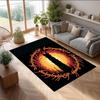 A Lord of the Rings Printed Crystal Velvet Area Rug, Soft Anti-Slip Water Absorbent Floor Mat for Living Room Bedroom