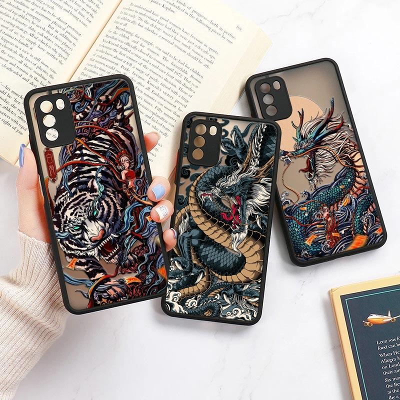 Крутой чехол для телефона с тигром, драконом и облаками для Xiaomi Mi 11 Lite 5G NE 12 12T Pro 11T 9 10 Cover POCO X3 NFC F3 M3 M4 X4 Pro Матовый Funda