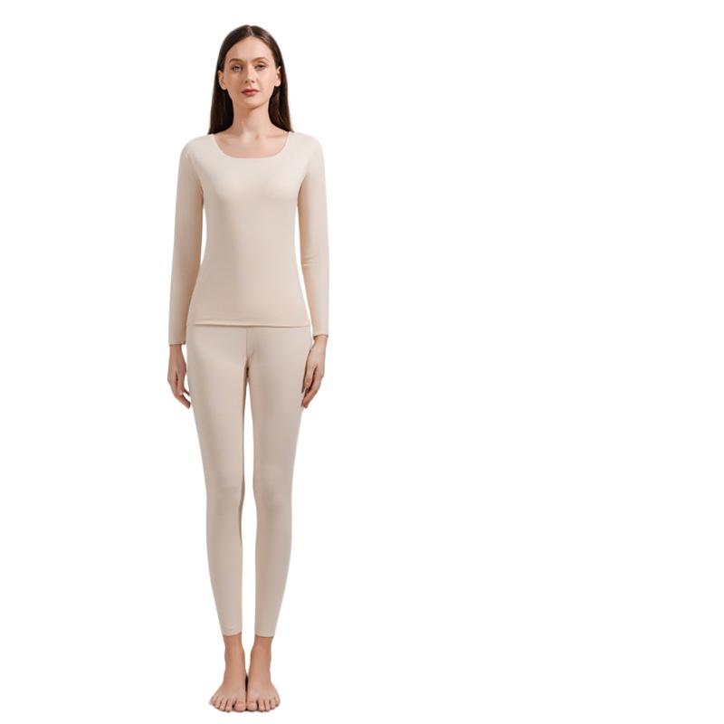 Женское термобелье Зимняя одежда Бесшовное толстое двухслойное теплое нижнее белье Женские термобелье Костюмы и комплекты