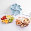 4-Compartment Love Divided Storage Fruit Tray Household Peach Shaped Disc New Dessert Plate