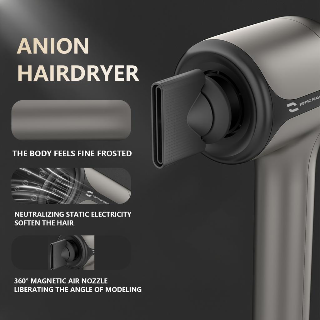 G1 Ionic Hair Dryer, Fast-Drying With Brushless DC Motor, Salon Negative Ions Blow Dryer, No Heat Damage