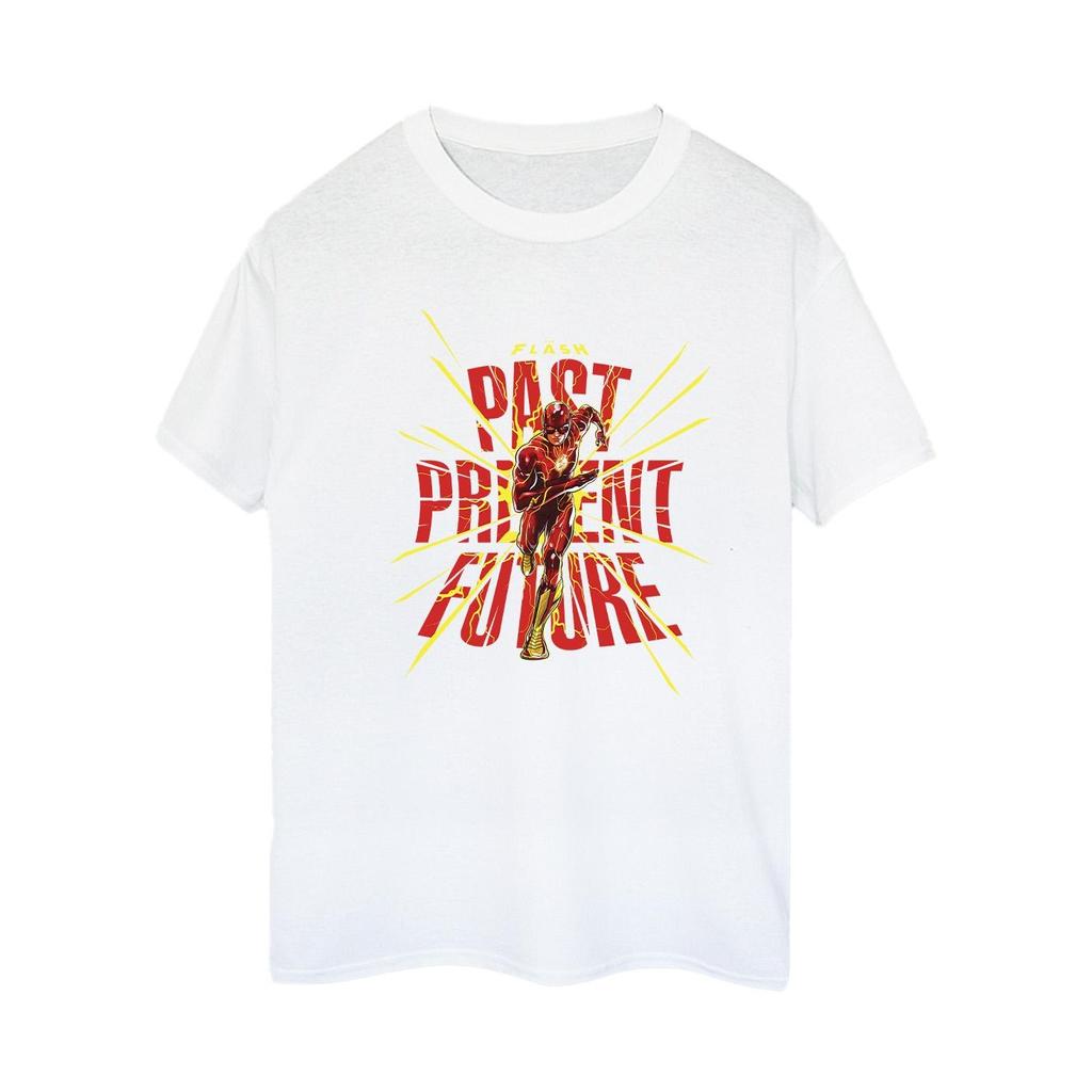 DC Comics Womens/Ladies The Flash Past Present Future Cotton Boyfriend T-Shirt
