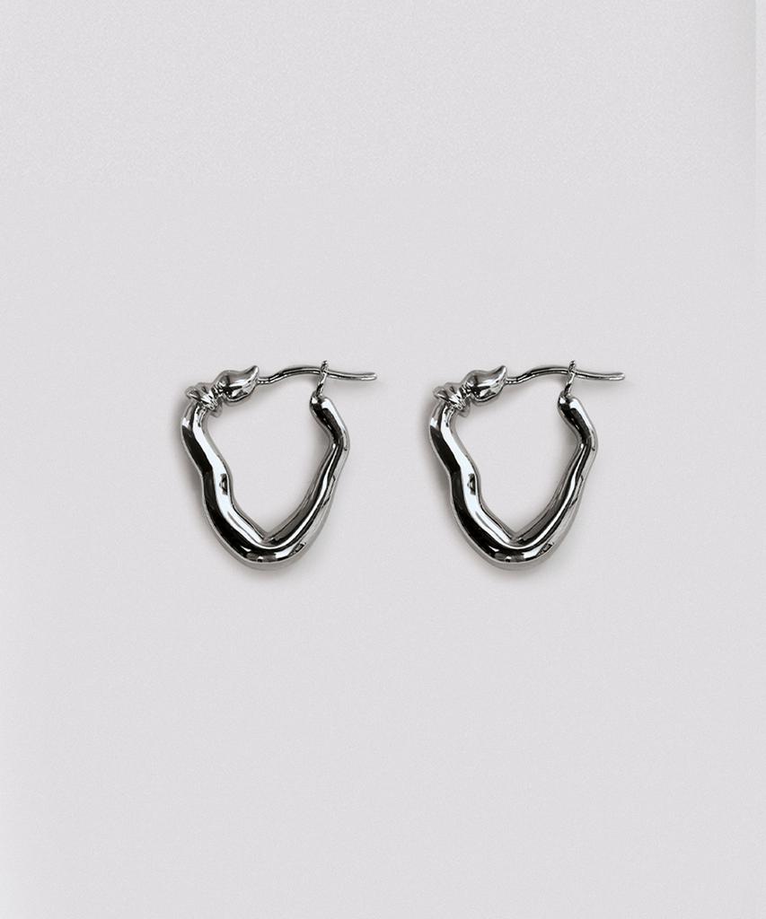 Серьги-кольца Hustad 232 _ Серебряные серьги 925 пробы