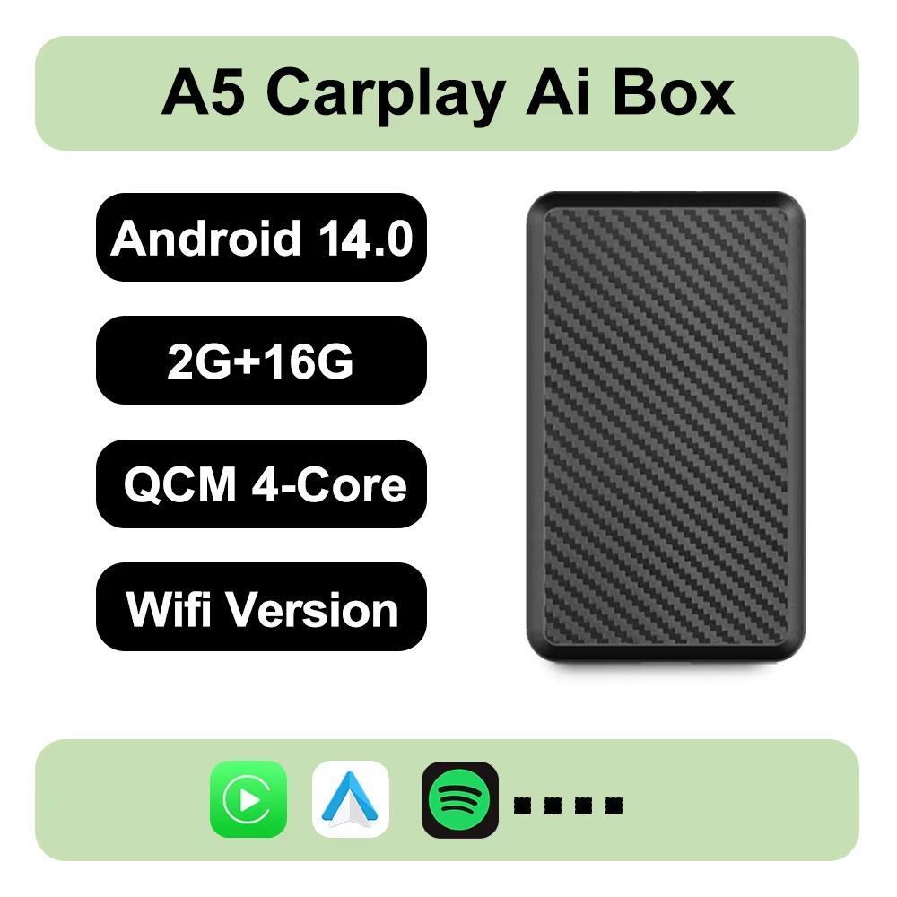2025 Новый 3В1 Android14 Беспроводной Carplay Android Auto Адаптер Обновление Plug&Play Для Youtube Netflix Донгл Беспроводной Автомобильный AI ТВ БОКС