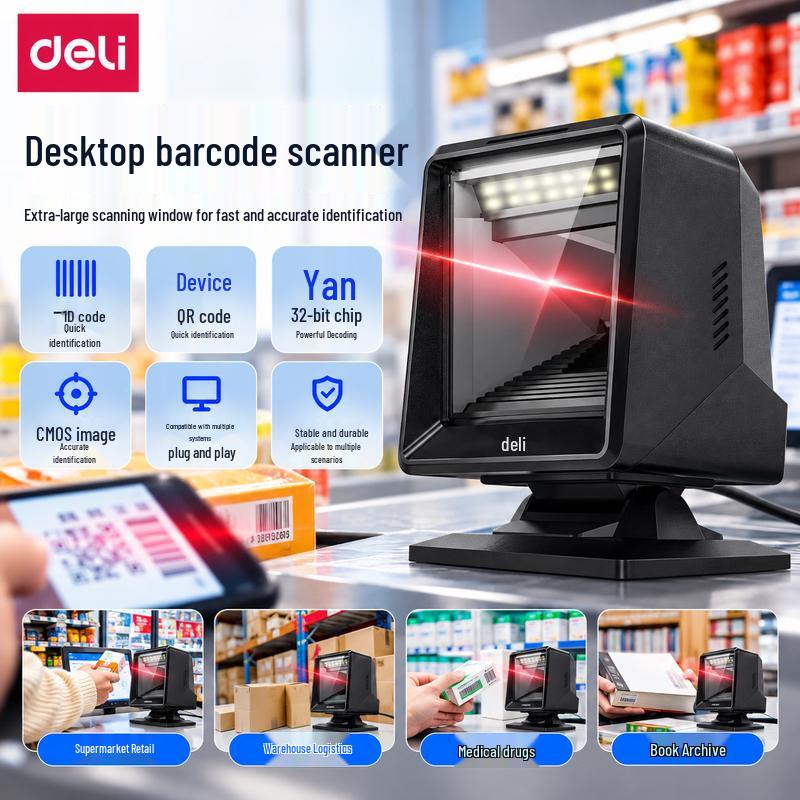 Deli Desktop Barcode Scanner Platform