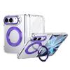 For Iphone Duo 5G Case Clear Magnetic Ring Holder Case for IphoneDuo for Magsafe with Screen Glass Hinge Protection Cover