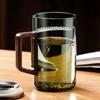 Household Portable Drinkware Transparent Glass Cup Wooden Handle Coffee Mug Kitchen Tea Making Cup Coffeeware Teaware