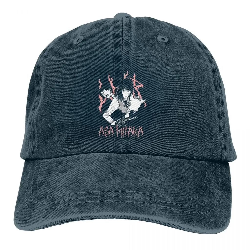 Стираная мужская бейсболка ASA Mitaka Trucker Snapback Ковбойские кепки Dad Hat Chainsaw Man Аниме Кепки для гольфа