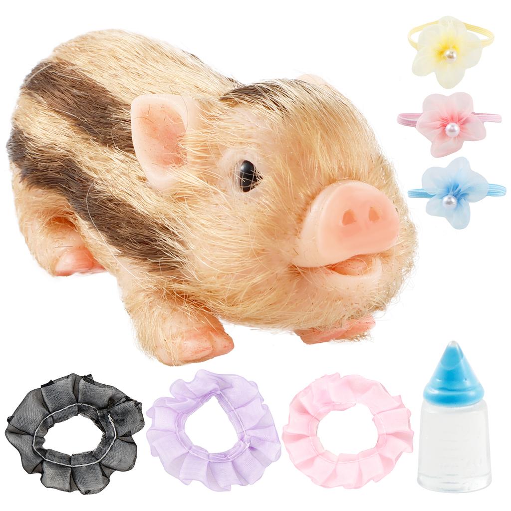 5-inch silicone mini pig soft and realistic hand feel fun decoration silicone pig doll children's gift