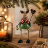 Durable Craftsmanship for Tree Christmas Ornaments, Santa/Snowman/Elk Rustic Holiday Xmas Hanging Retro Nostalgic Party Supplies Decoration with Bell